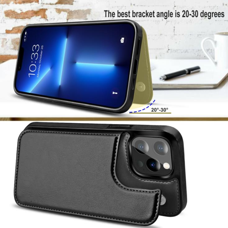 iPhone Case with Card Holder Wallet Leather Double Magnetic Buttons  Shockproof 15 Pro Max 14 13 12 11 XS X 8 Plus 7 6S Leather Back Cover –  Best iPhone 15 Pro Max Wallet Case – iPhone Wallet Case